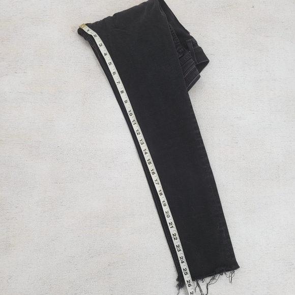 Rag & bone women US 29 black jeans ankle skinny raw hem zipper fly Modal blend - Picture 10 of 13